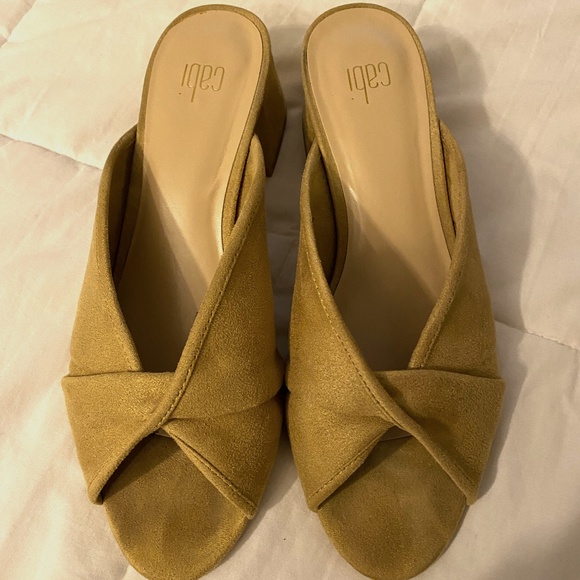 Cabi Suede Mules Size 7.5 Midas - Picture 1 of 4
